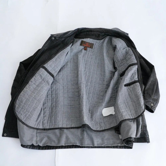 Danier - Vintage 100% Leather w Removable, Black & White Checker  Liner - Small - Picture 13 of 16